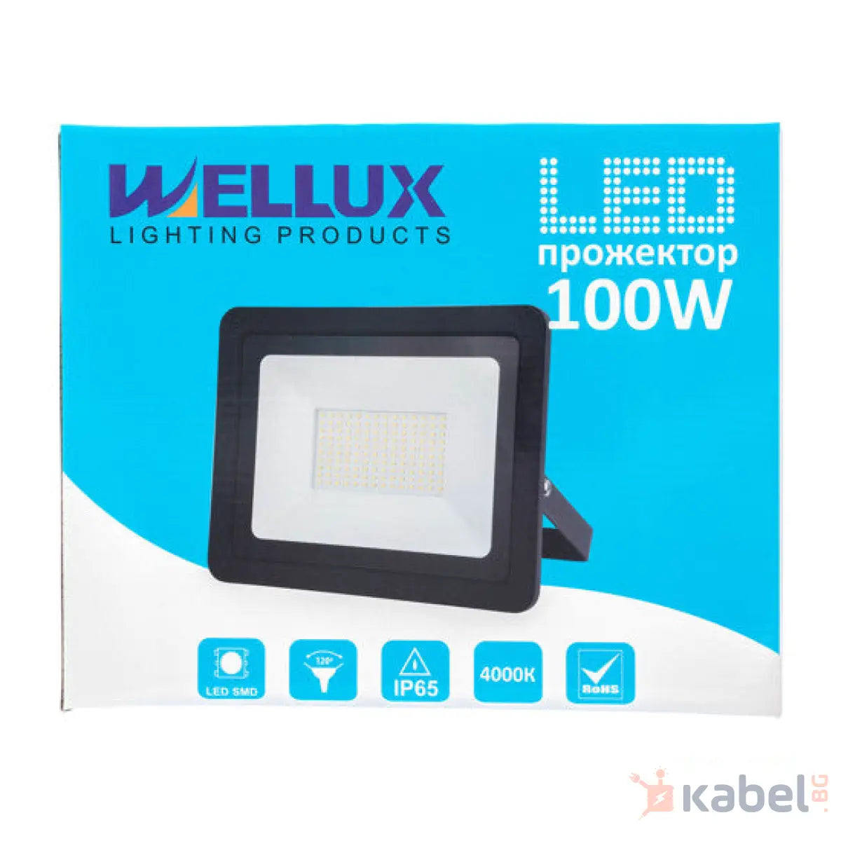 ПРОЖЕКТОР LED 100W,4000K,7600Lm,WELLUX,