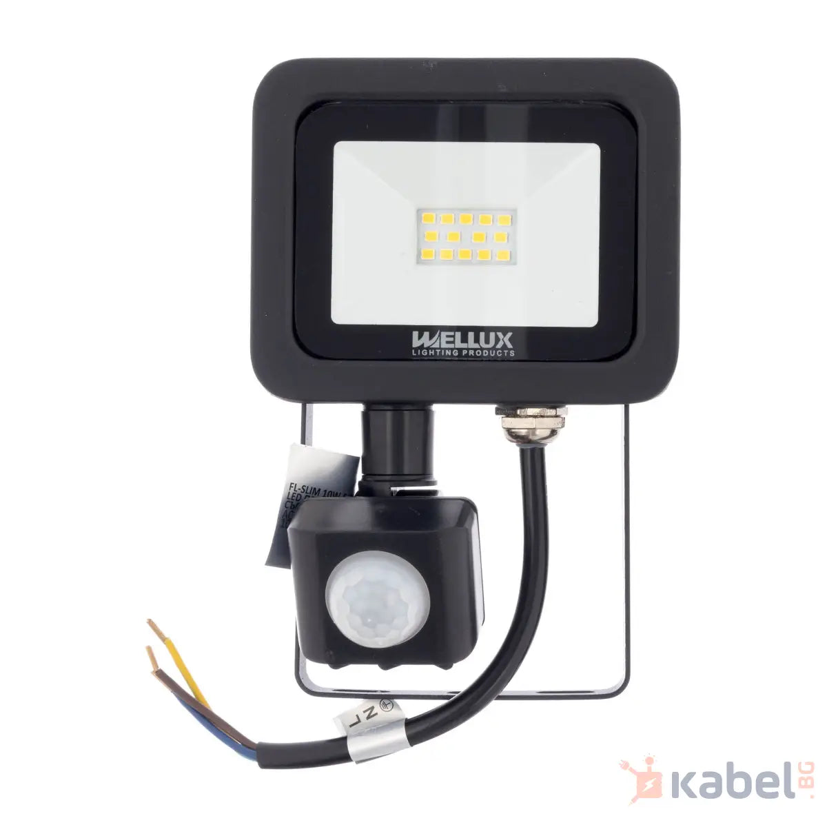 ПРОЖЕКТОР LED 10W+СЕНЗОР,4000K,860Lm,WELLUX,