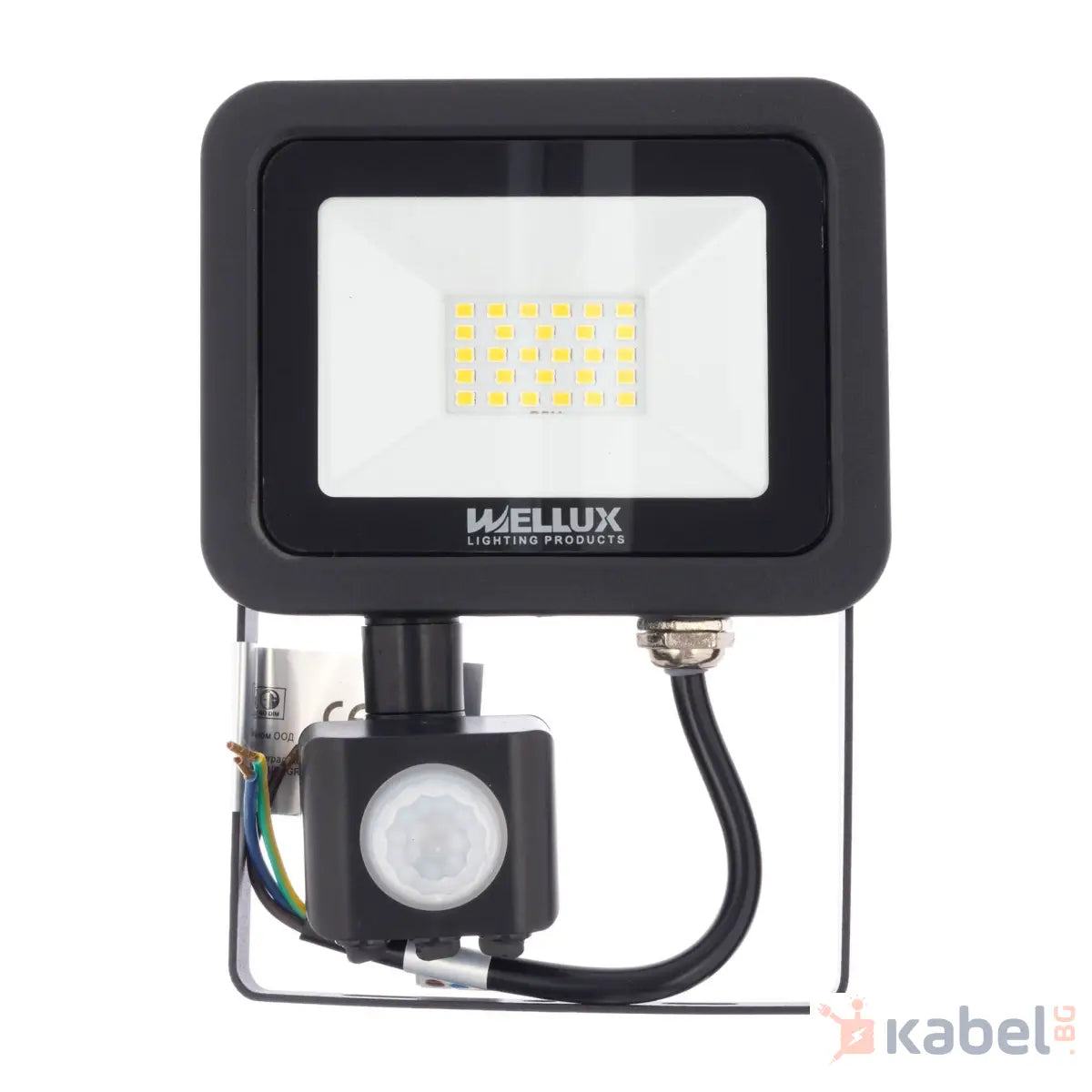 ПРОЖЕКТОР LED 20W+СЕНЗОР,4000K,1600Lm,WELLUX,LF-BK
