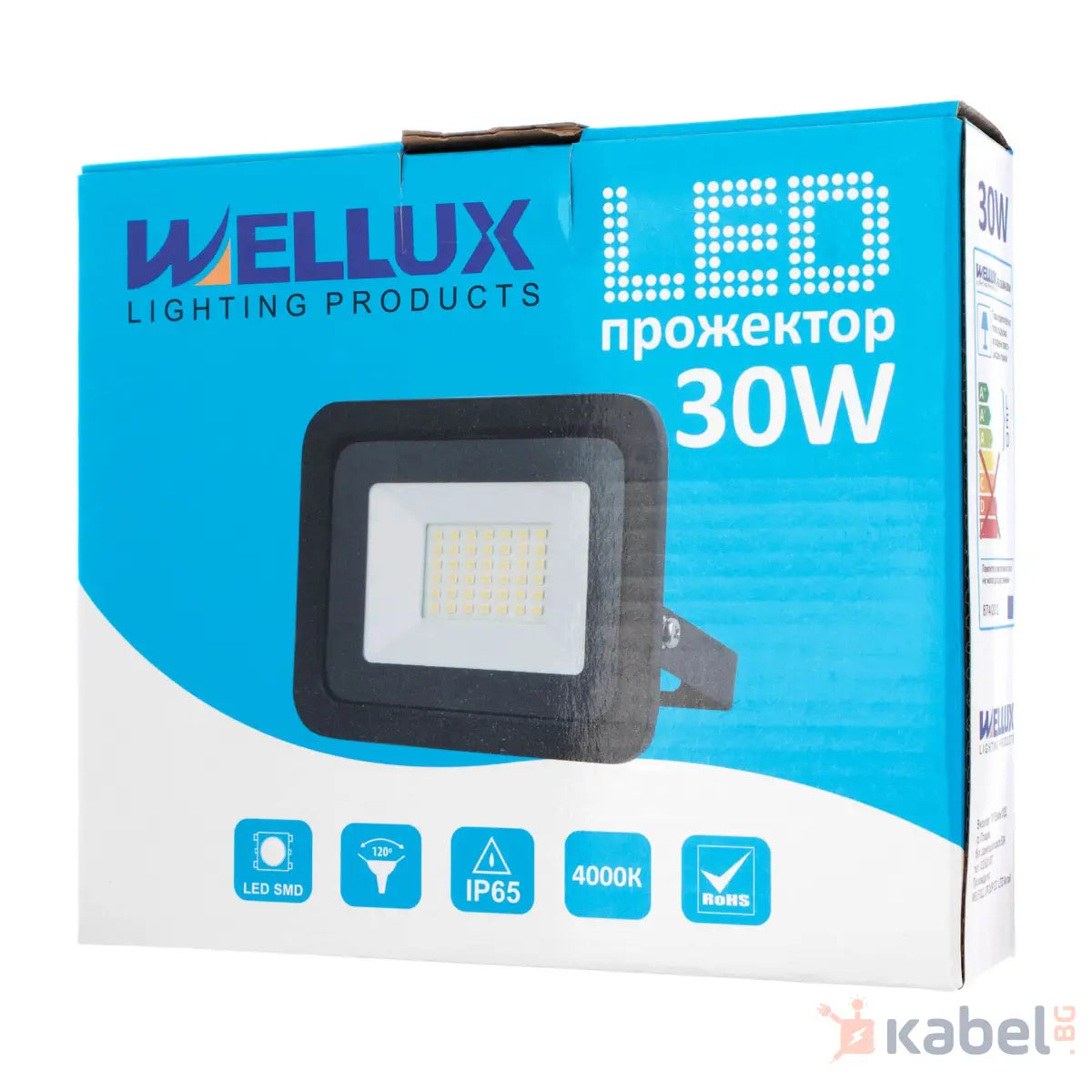 ПРОЖЕКТОР LED 30W,4000K,2200Lm,WELLUX,