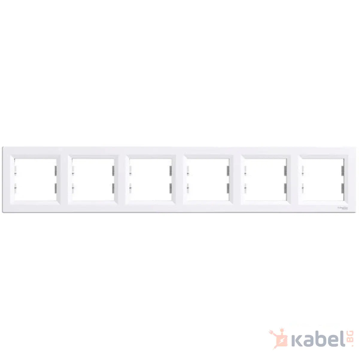 Декоративна рамка Асфора Шнайдер Бял IP20 Asfora 6 контакта/ ключа