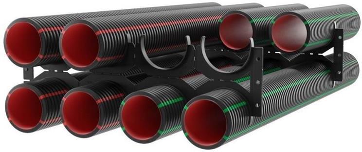 Аранжор за тръба 8 х ф50 мм цвят Черен HDPE UV Kouvidis