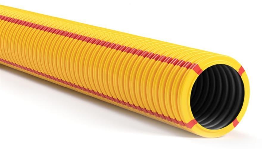 Гофрирана тръба вън. ф 20 мм вътр. ф 14.2 мм 320 N клас 2333 цвят Жълт HF SUPERFLEX 100 м Kouvidis