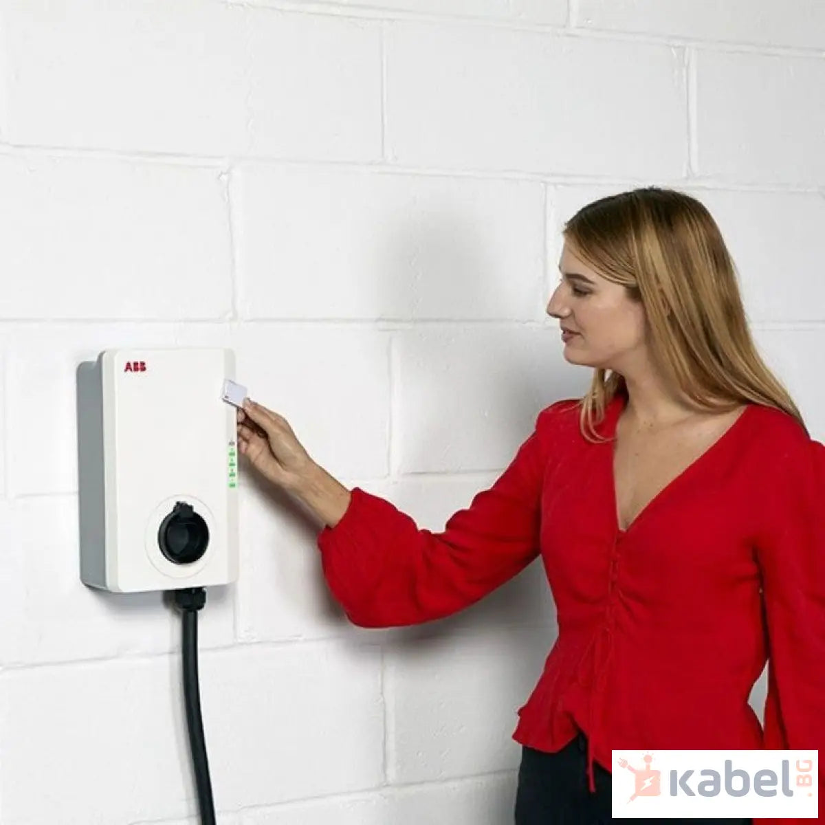 ЗАРЯДНА СТАНЦИЯ ABB TERRA 6AGC082157 КАБЕЛ ТИП 2 | RFID | SIM | 22 KW AC | 5 МЕТРА | СИВ ЦВЯТ